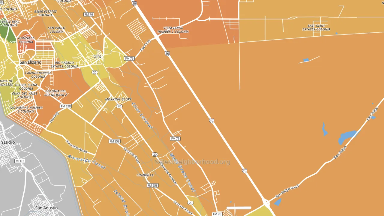 Cuadrilla, TX block-group voter-turnout map