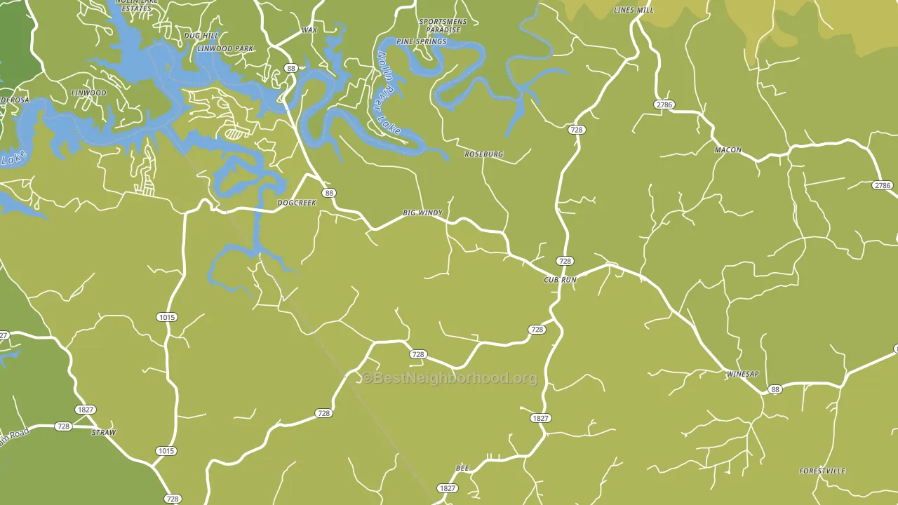 Cub Run, KY block-group voter-turnout map