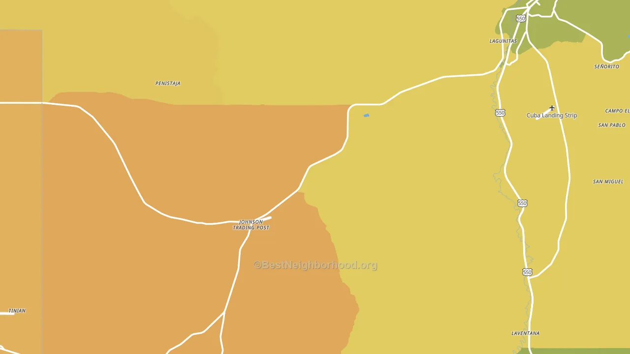 Cuba, NM block-group voter-turnout map