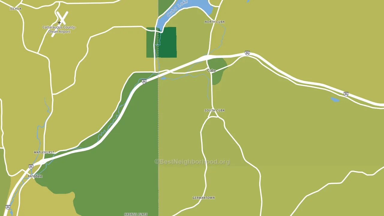 Cuba, NY block-group voter-turnout map