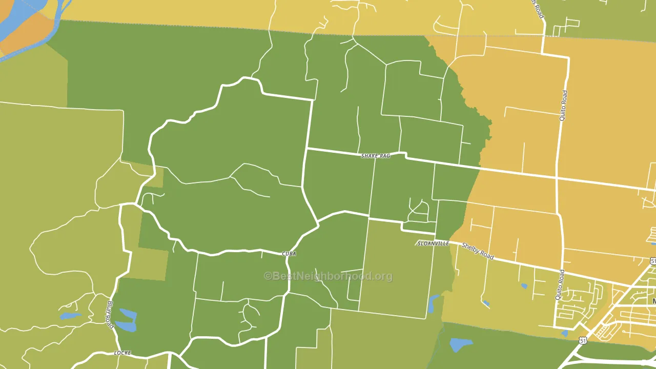 Cuba, TN block-group voter-turnout map