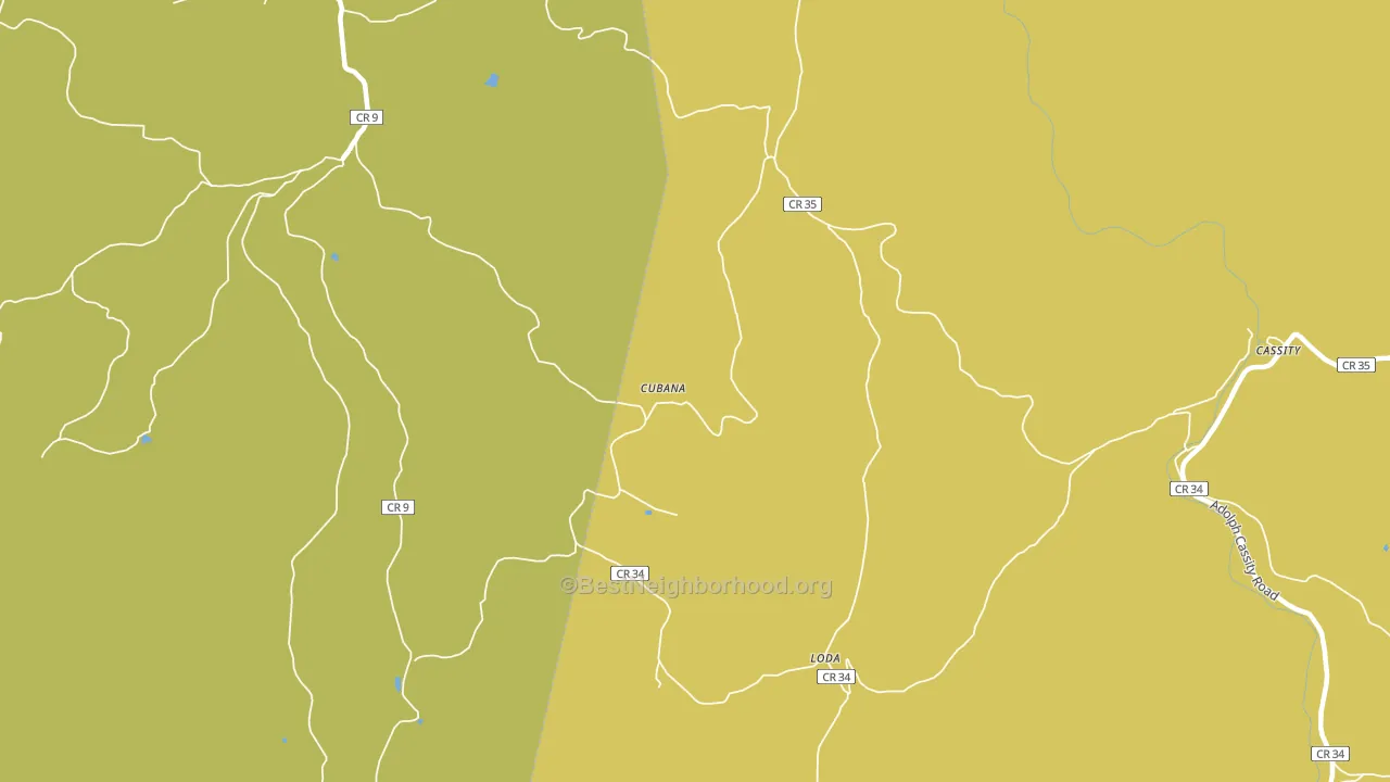 Cubana, WV block-group voter-turnout map