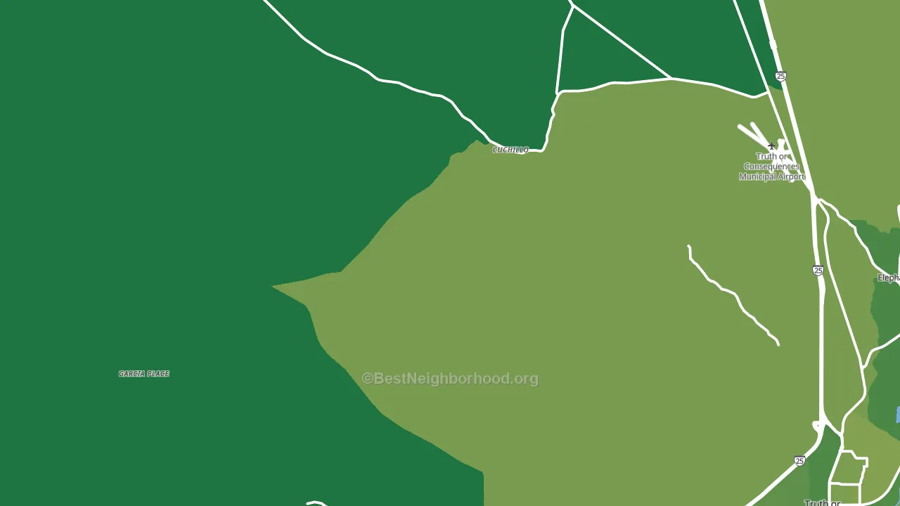 Cuchillo, NM block-group voter-turnout map