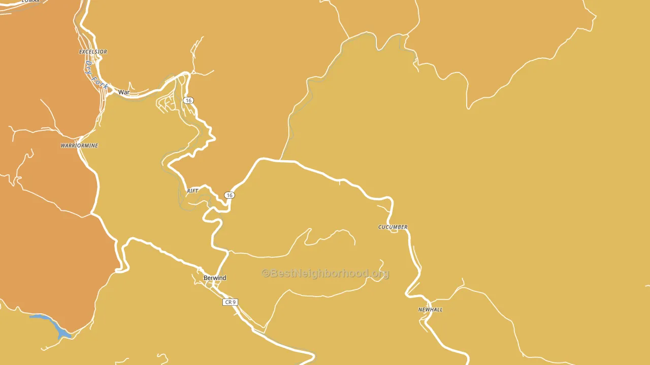 Cucumber, WV block-group voter-turnout map