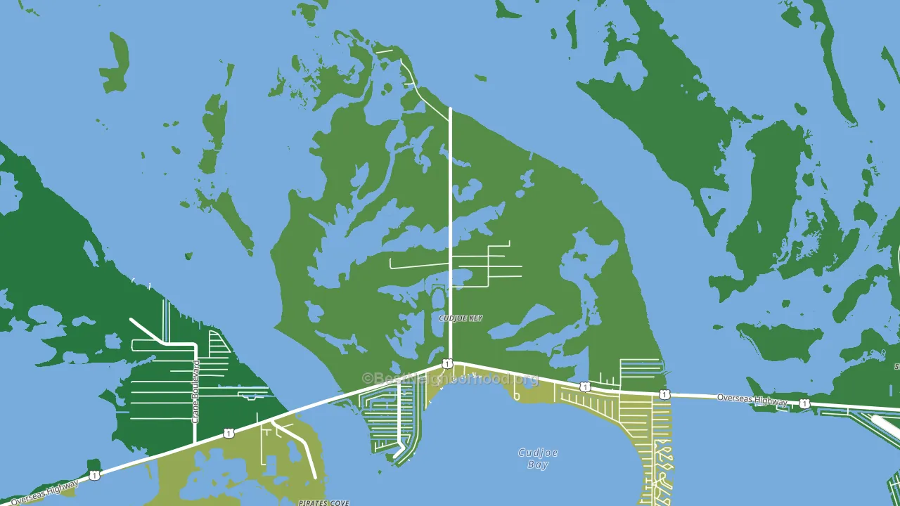Cudjoe Key, FL block-group voter-turnout map