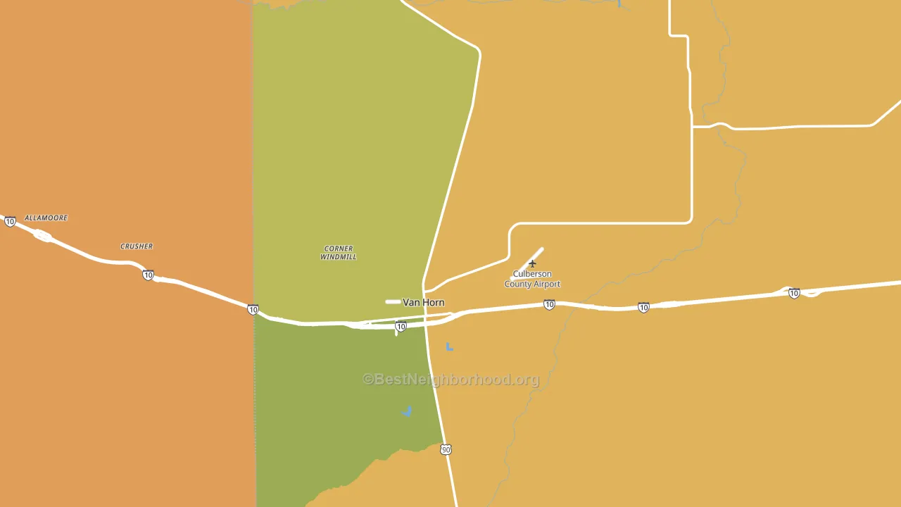 Culberson County, TX block-group voter-turnout map