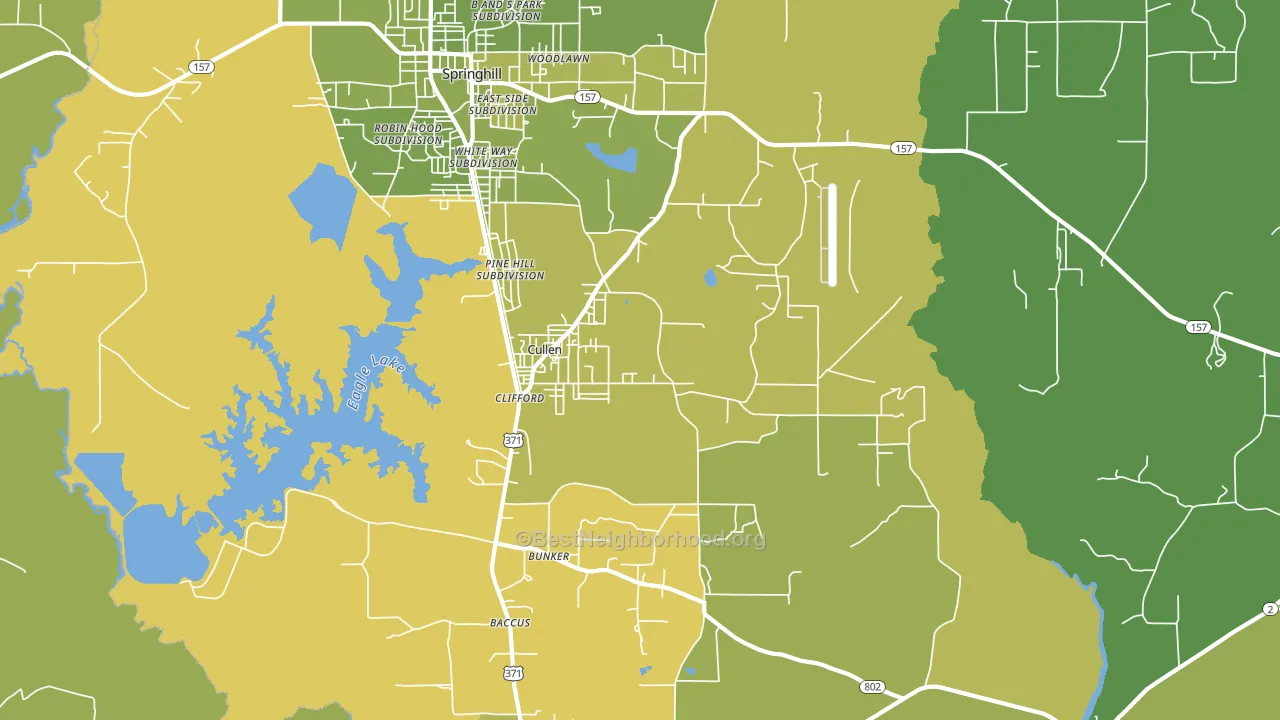 Cullen, LA block-group voter-turnout map