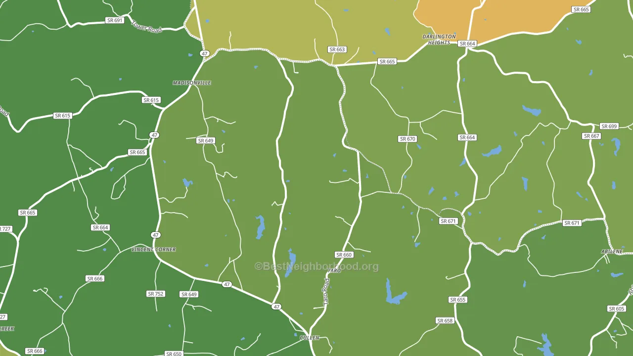 Cullen, VA block-group voter-turnout map