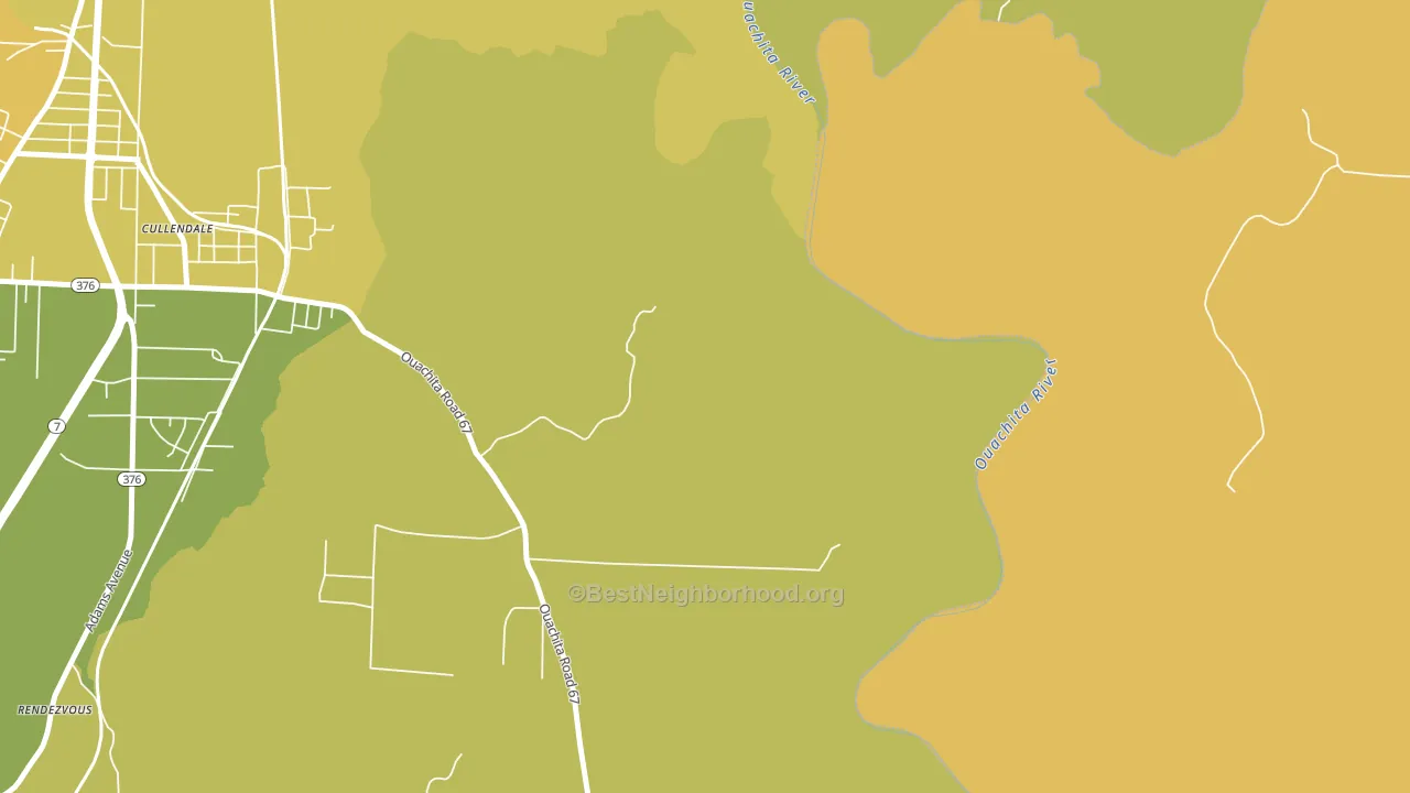 Cullendale, AR block-group voter-turnout map