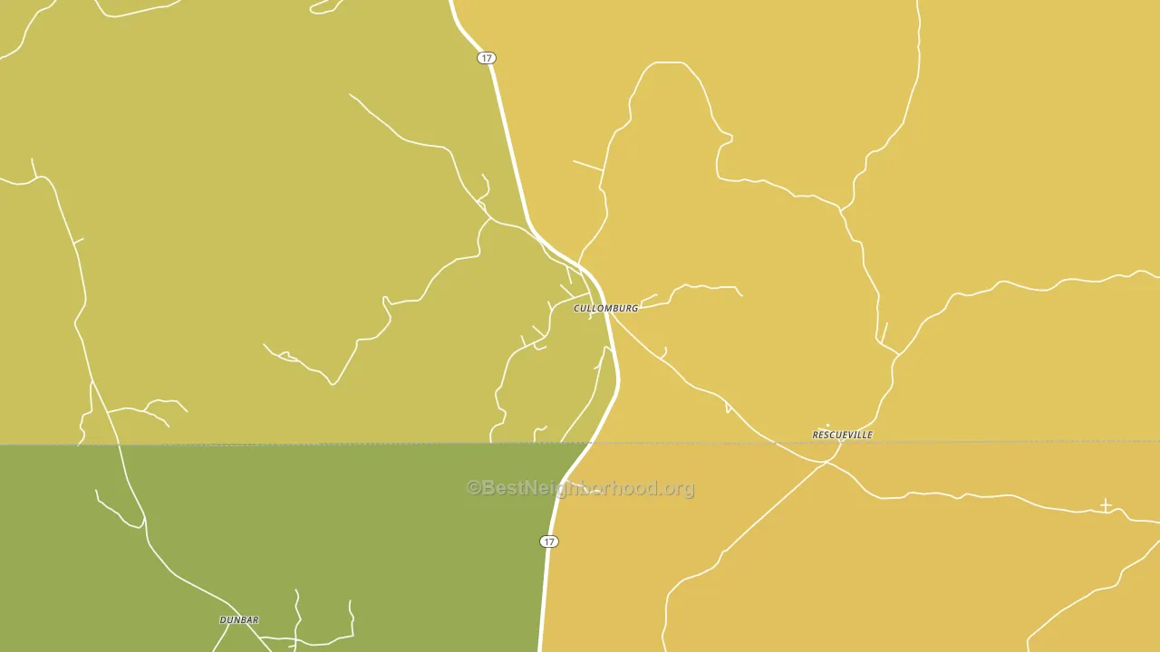 Cullomburg, AL block-group voter-turnout map