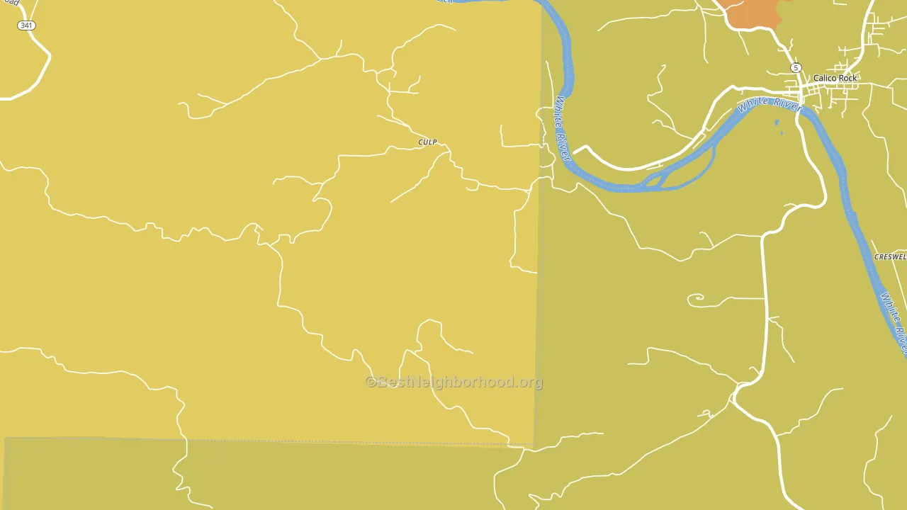 Culp, AR block-group voter-turnout map