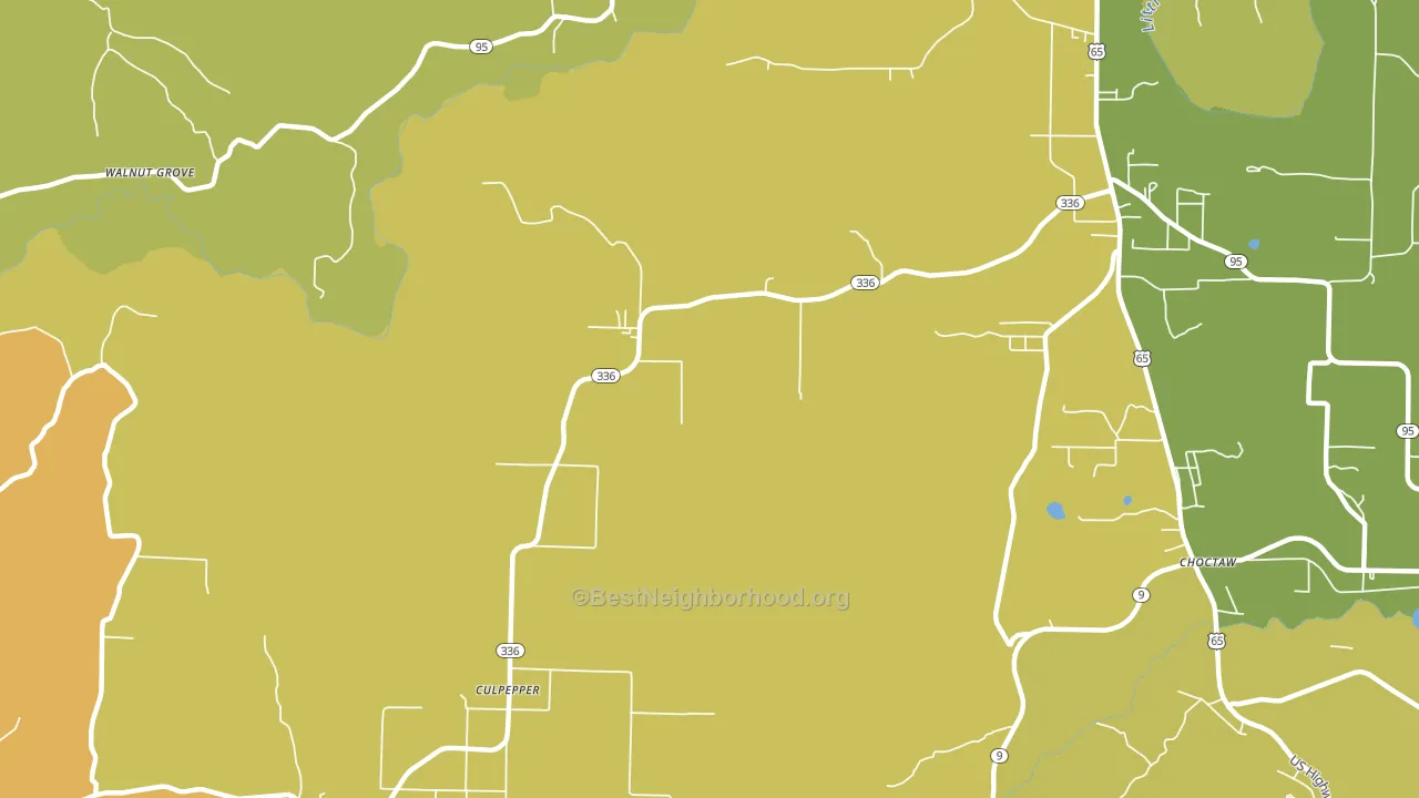 Culpeper, AR block-group voter-turnout map