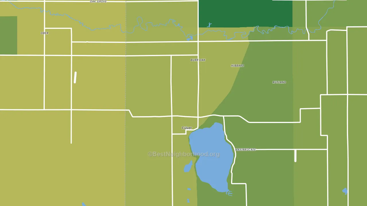 Culver, IN block-group voter-turnout map