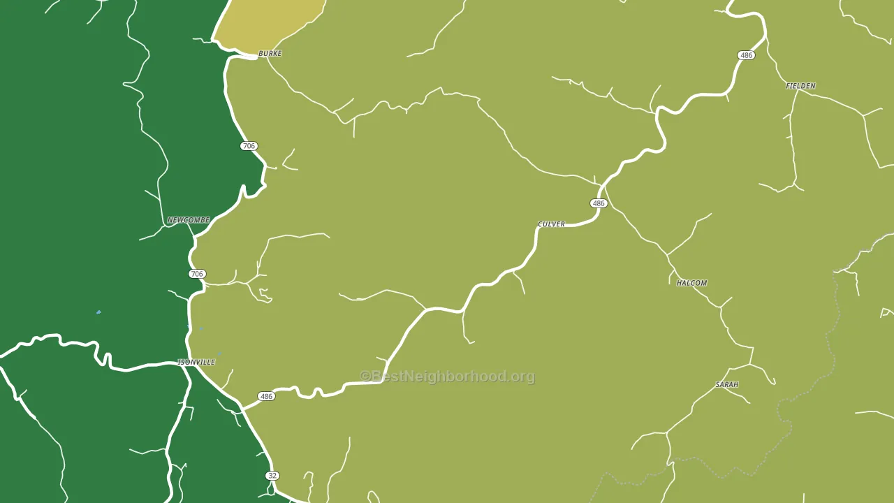 Culver, KY block-group voter-turnout map