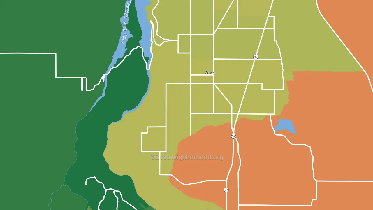 Culver, OR block-group voter-turnout map