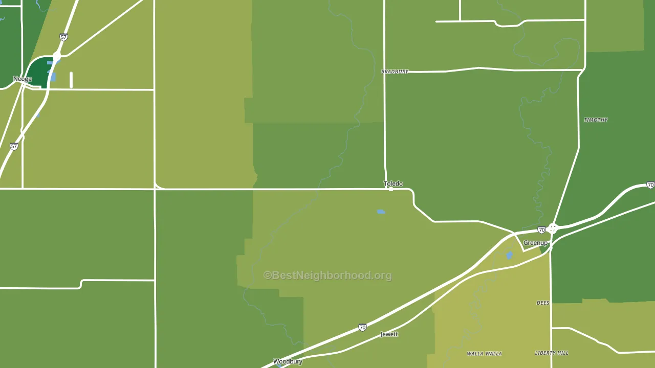 Cumberland County, IL block-group voter-turnout map