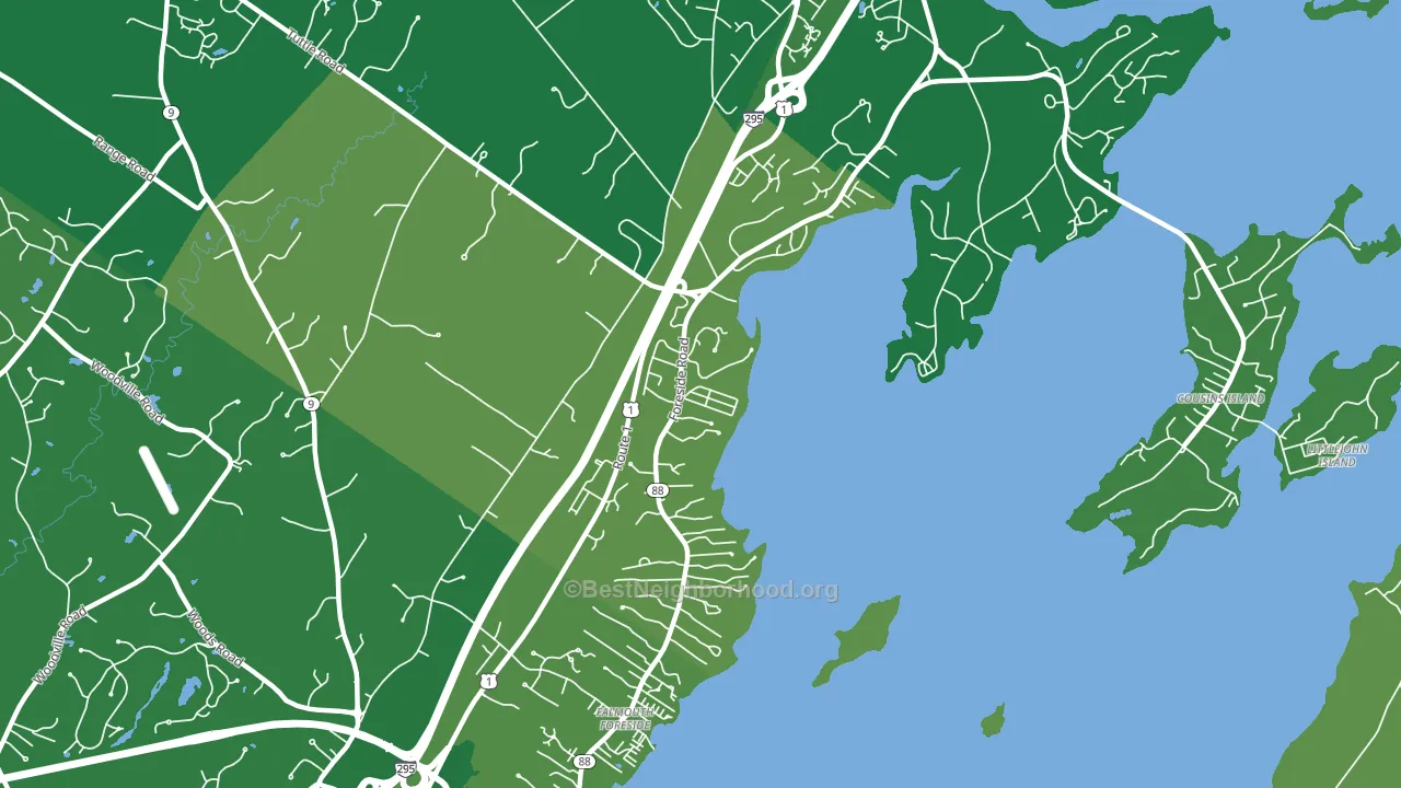 Cumberland Foreside, ME block-group voter-turnout map