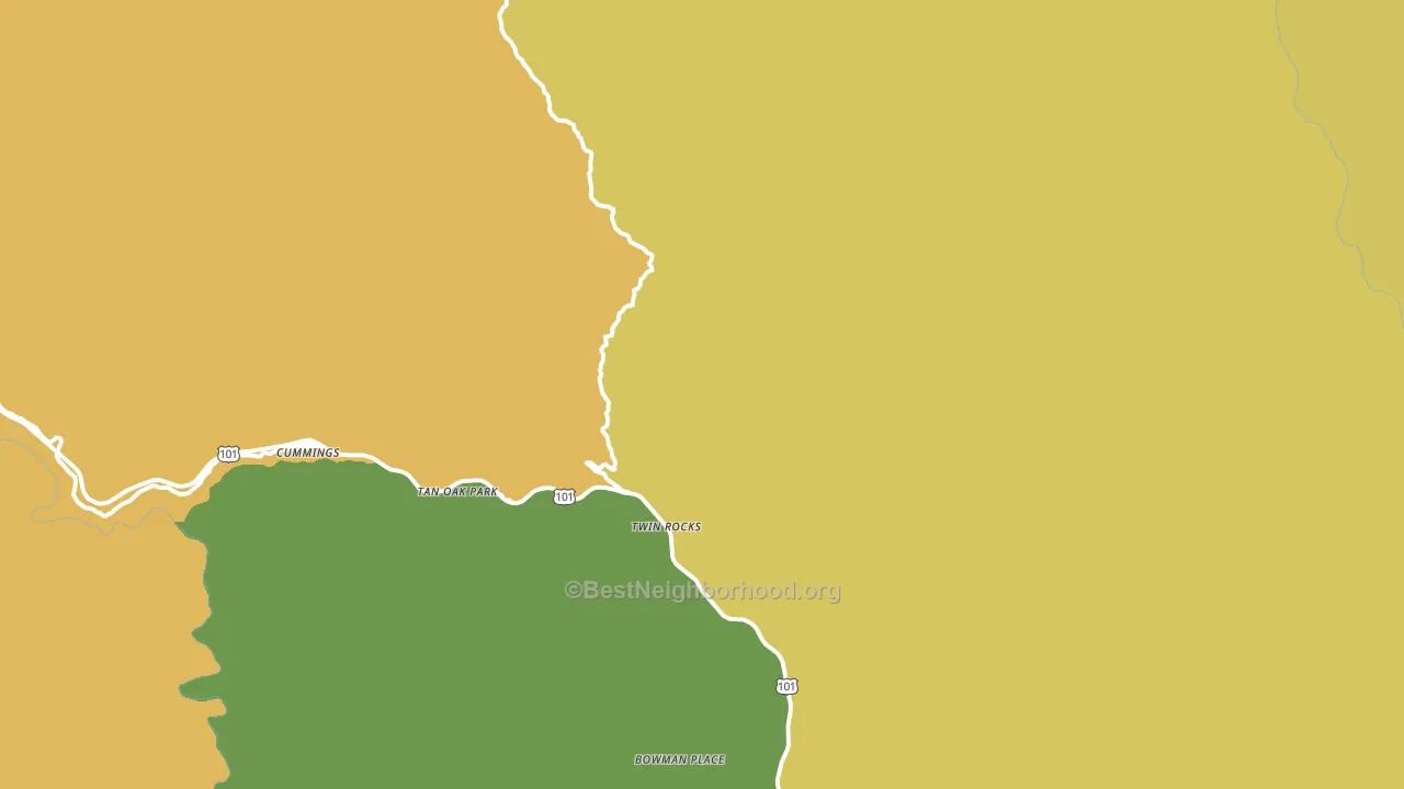 Cummings, CA block-group voter-turnout map