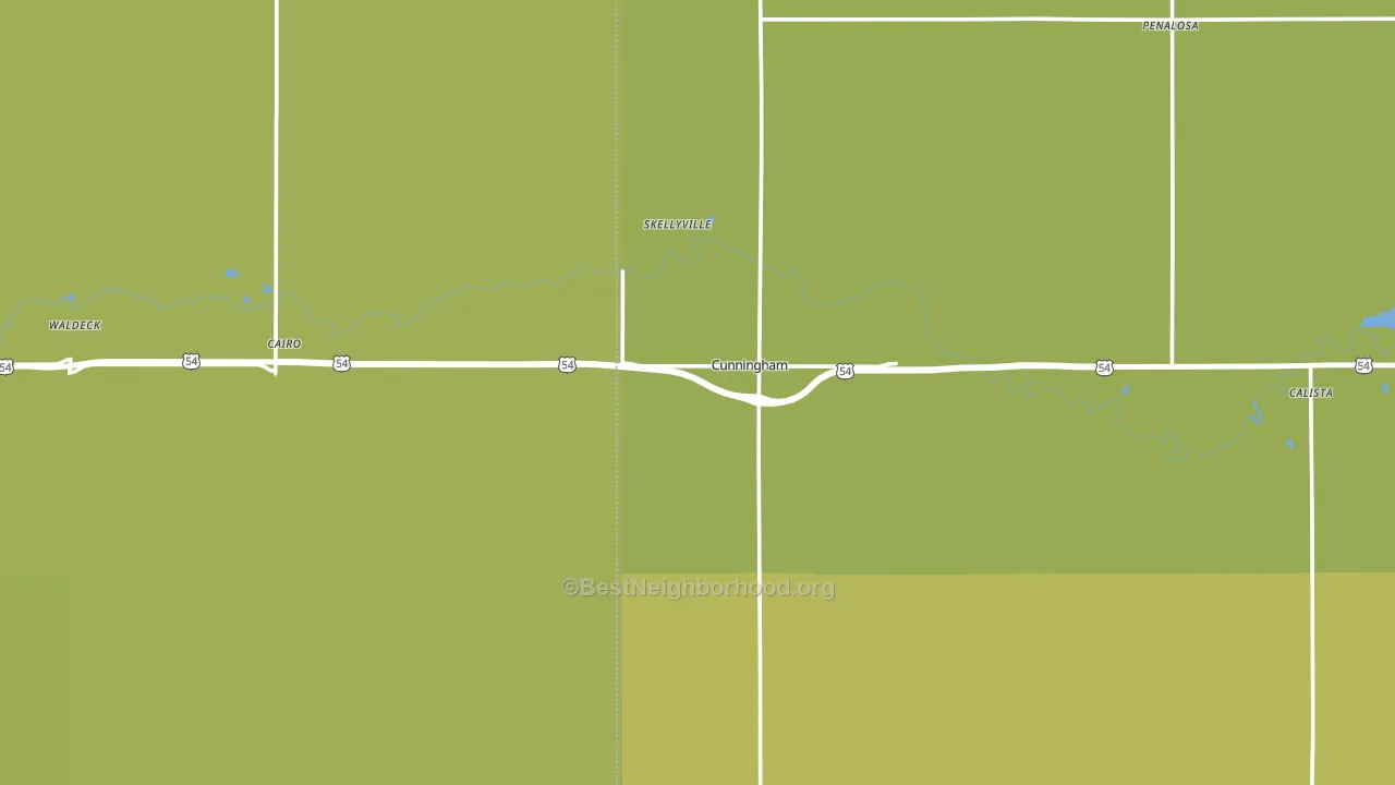 Cunningham, KS block-group voter-turnout map