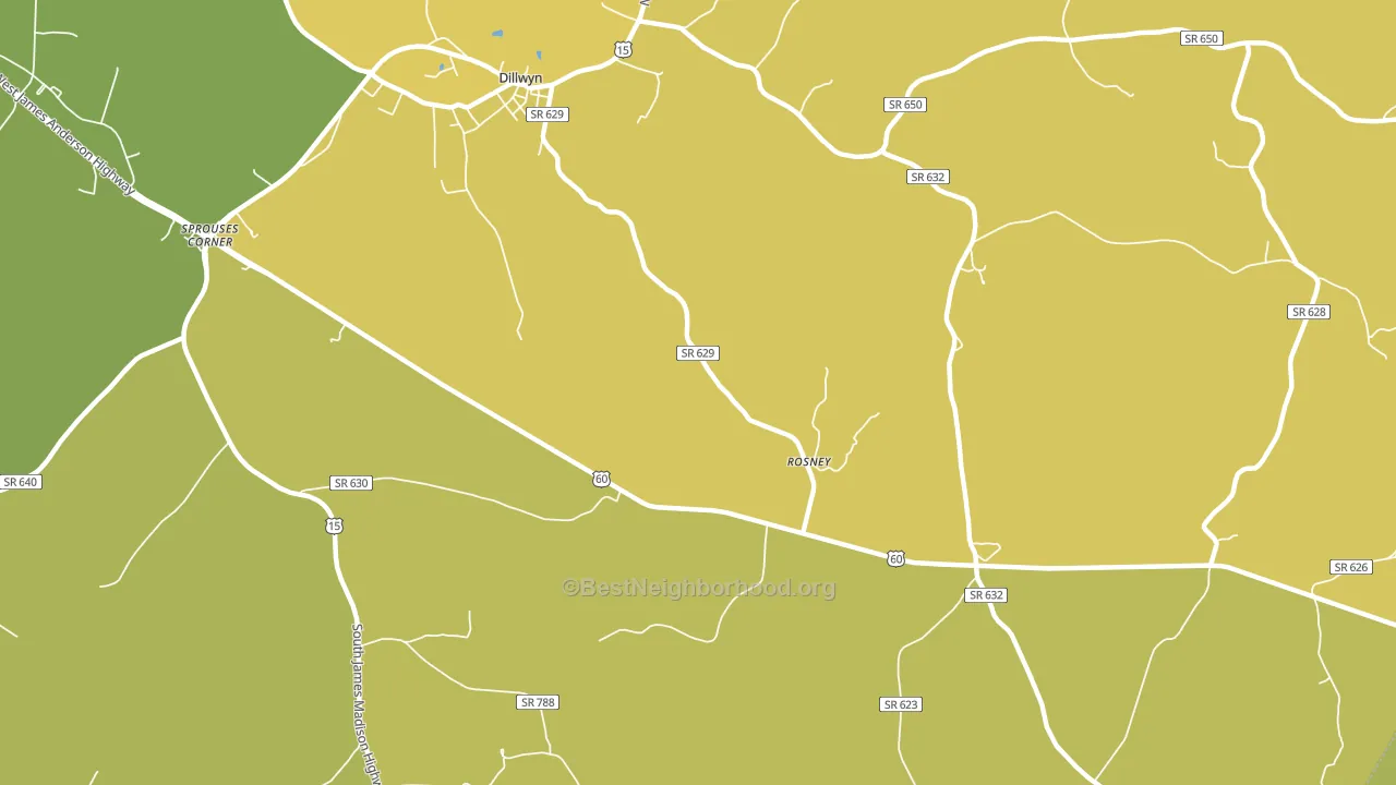 Curdsville, VA block-group voter-turnout map