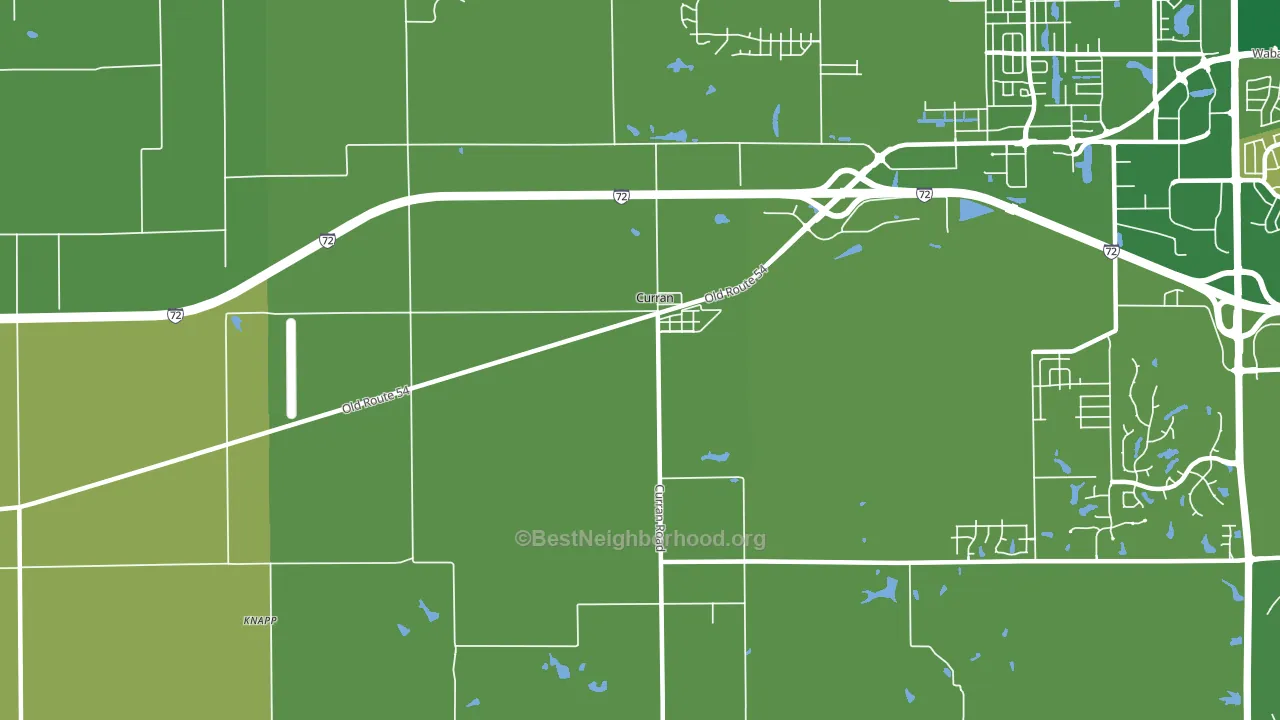 Curran, IL block-group voter-turnout map