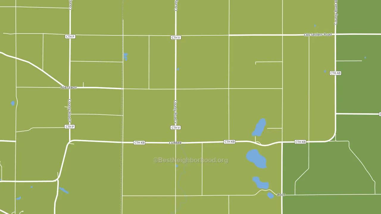 Curran, WI block-group voter-turnout map
