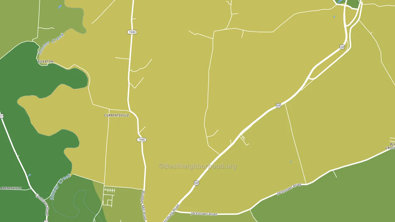 Currentsville, KY block-group voter-turnout map