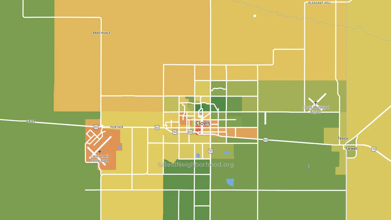 Curry County, NM block-group voter-turnout map