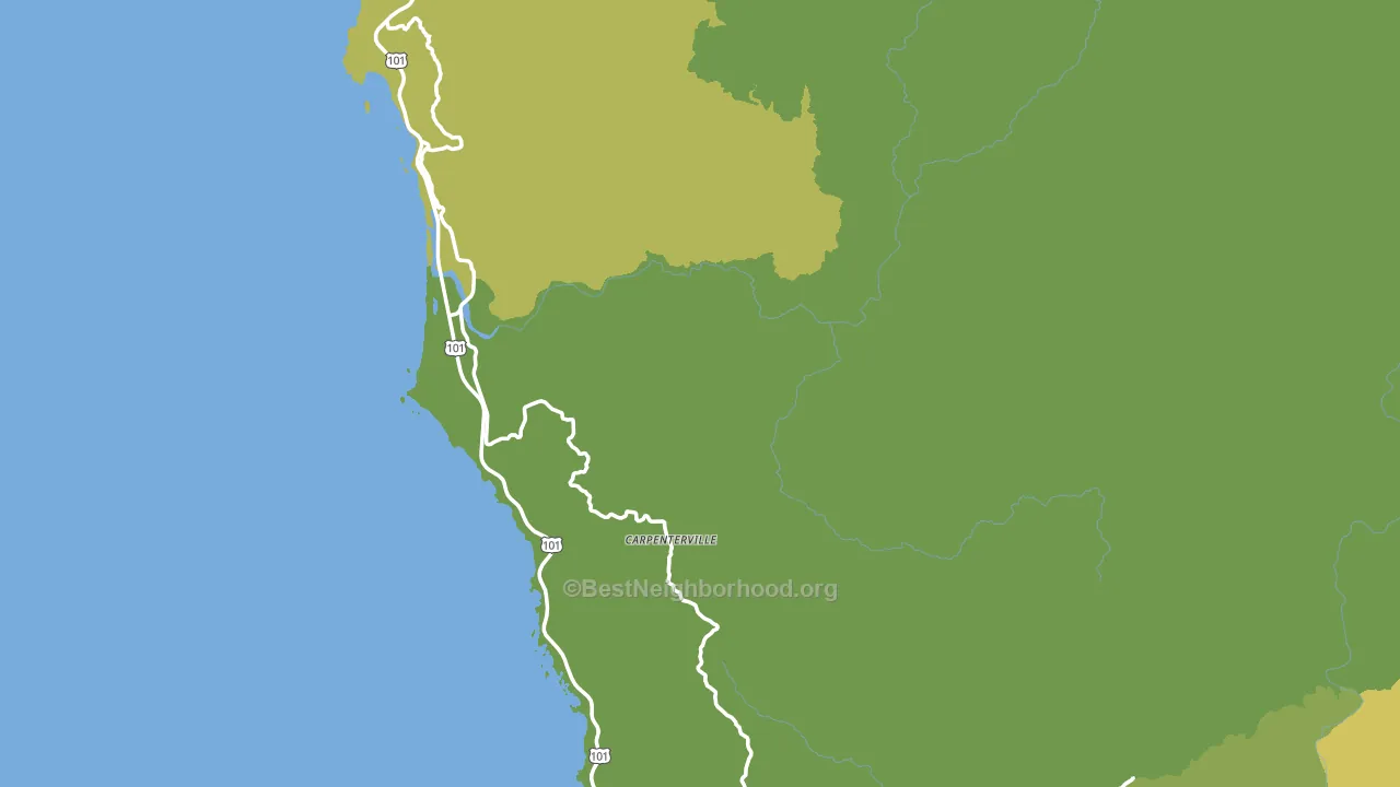 Curry County, OR block-group voter-turnout map