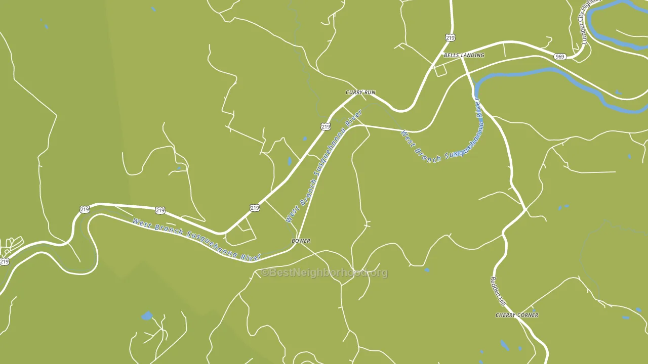 Curry Run, PA block-group voter-turnout map