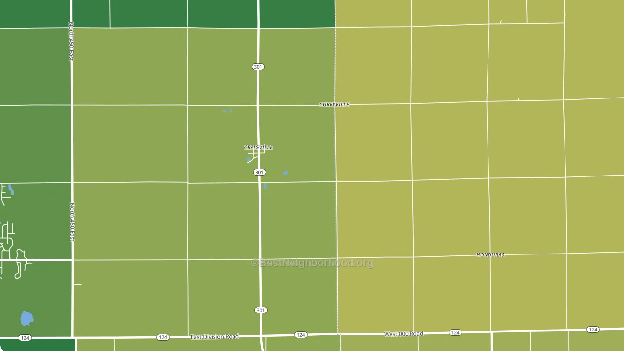 Curryville, IN block-group voter-turnout map