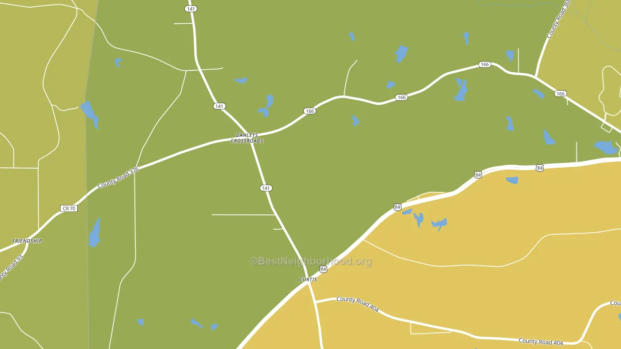 Curtis, AL block-group voter-turnout map