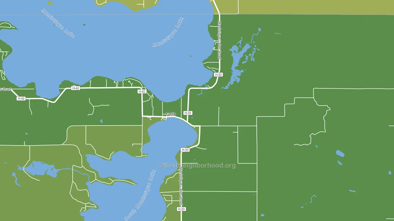 Curtis, MI block-group voter-turnout map