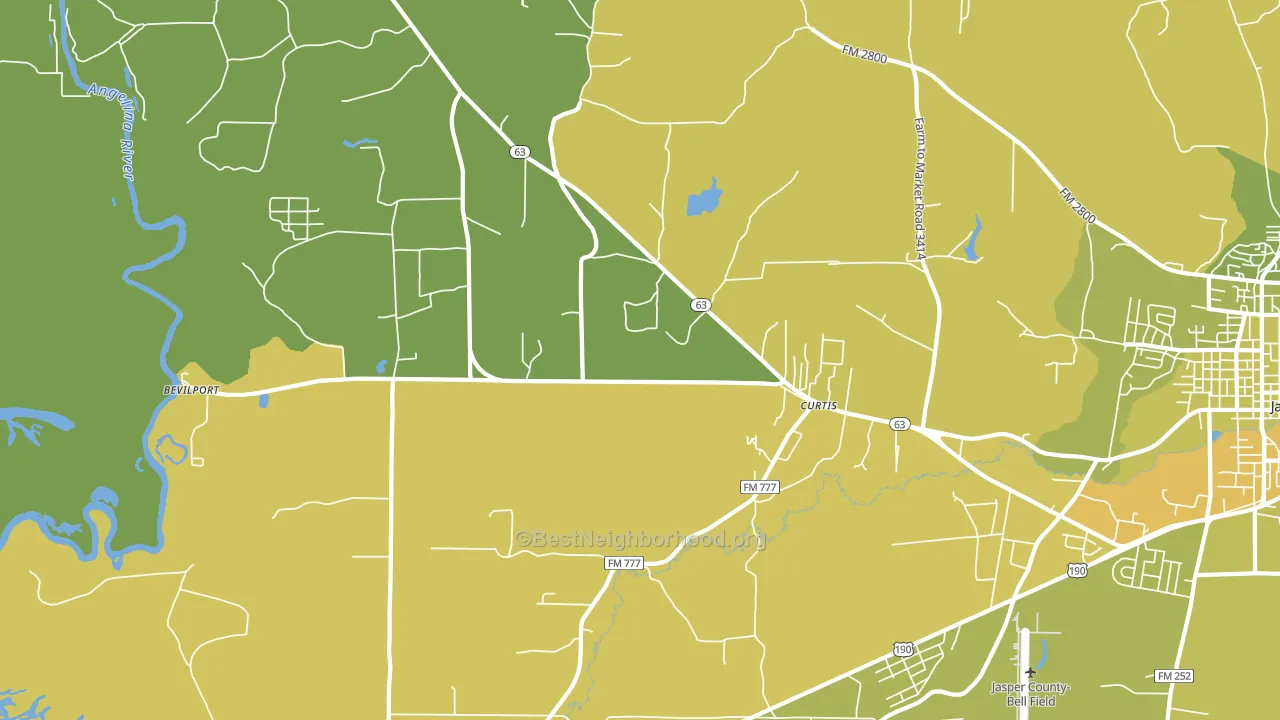 Curtis, TX block-group voter-turnout map