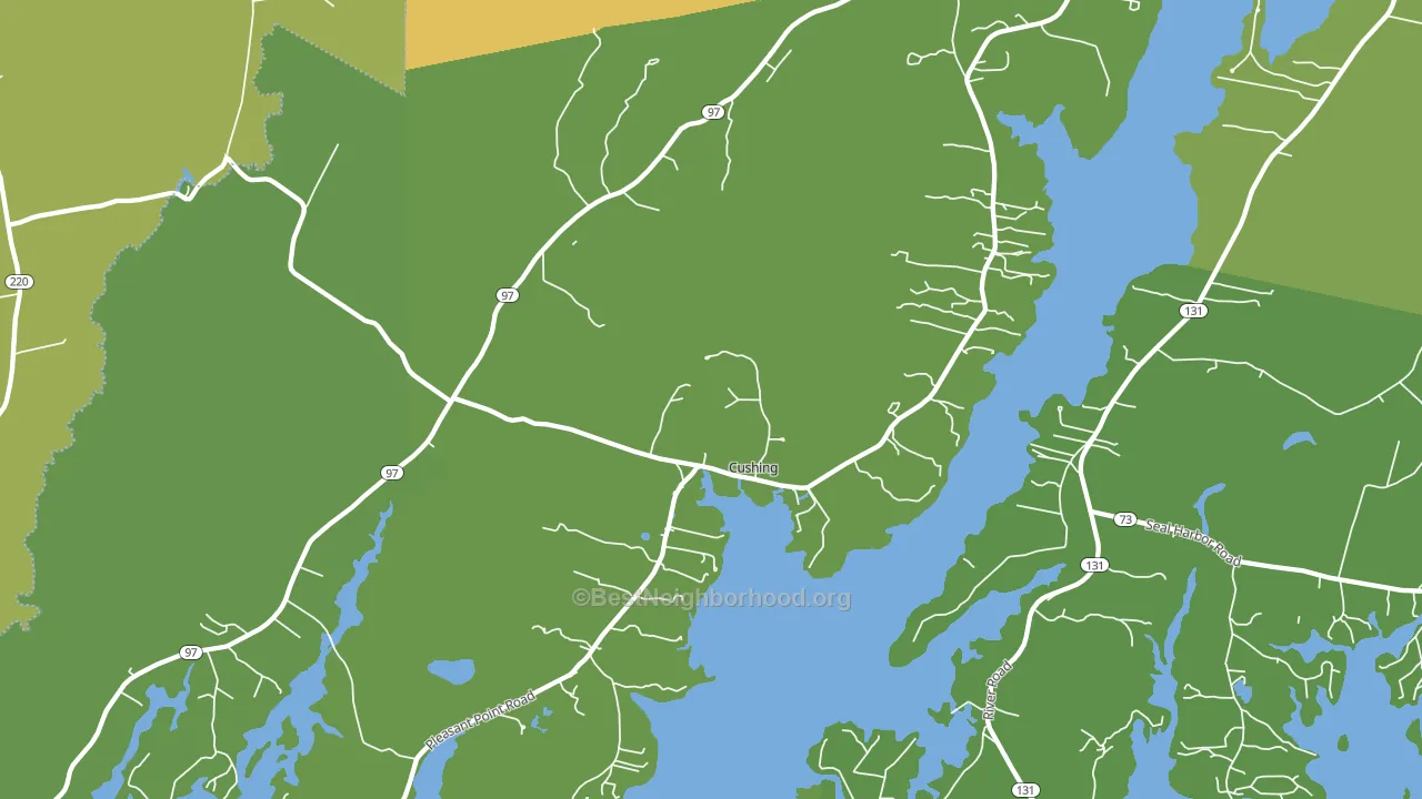 Cushing, ME block-group voter-turnout map