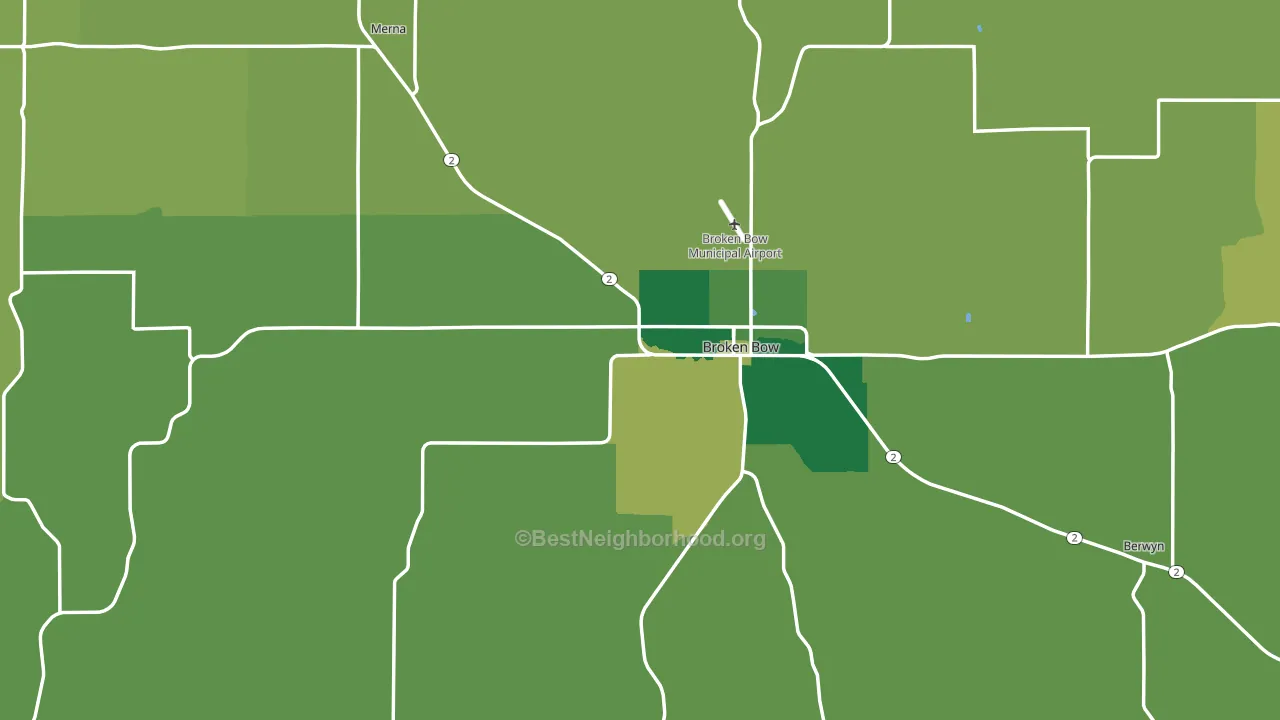 Custer County, NE block-group voter-turnout map