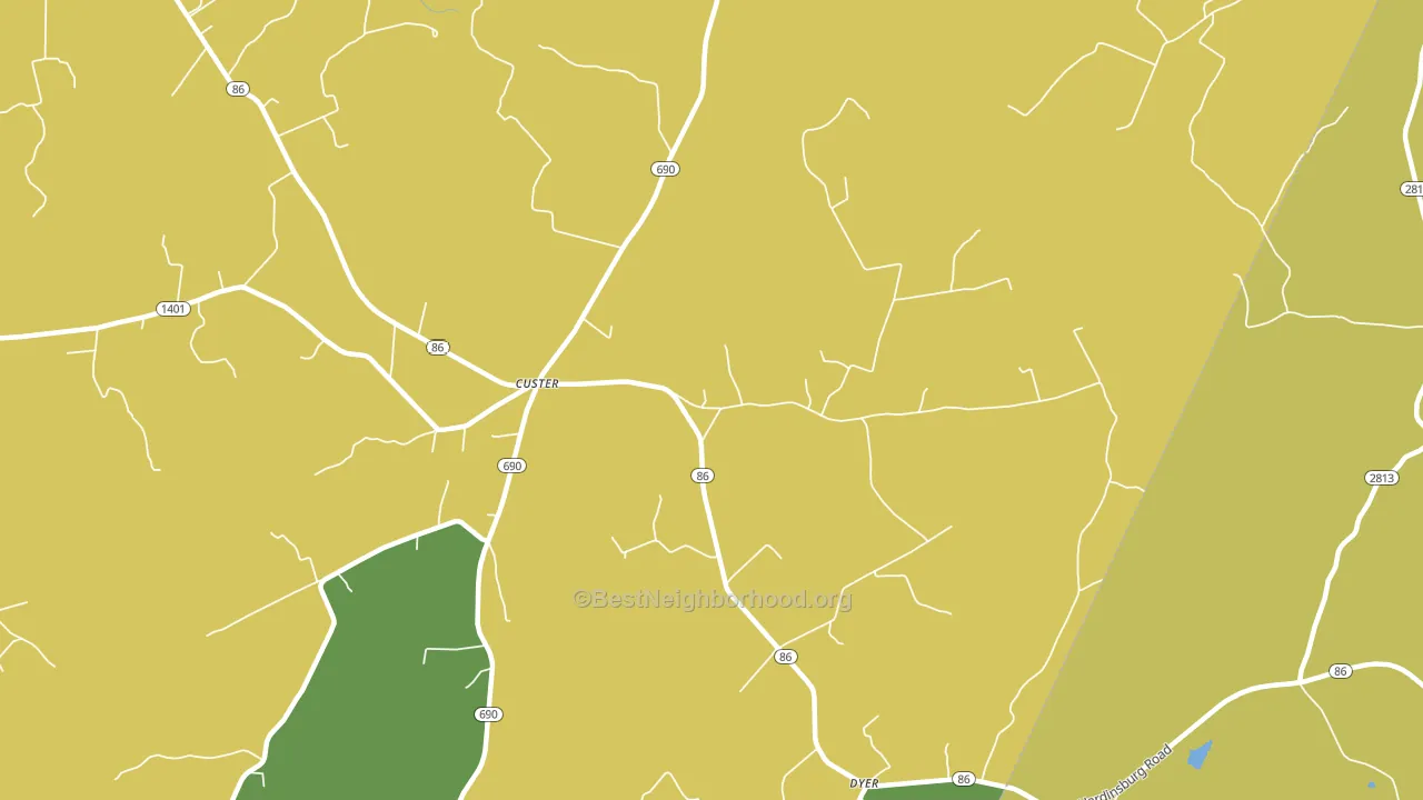 Custer, KY block-group voter-turnout map