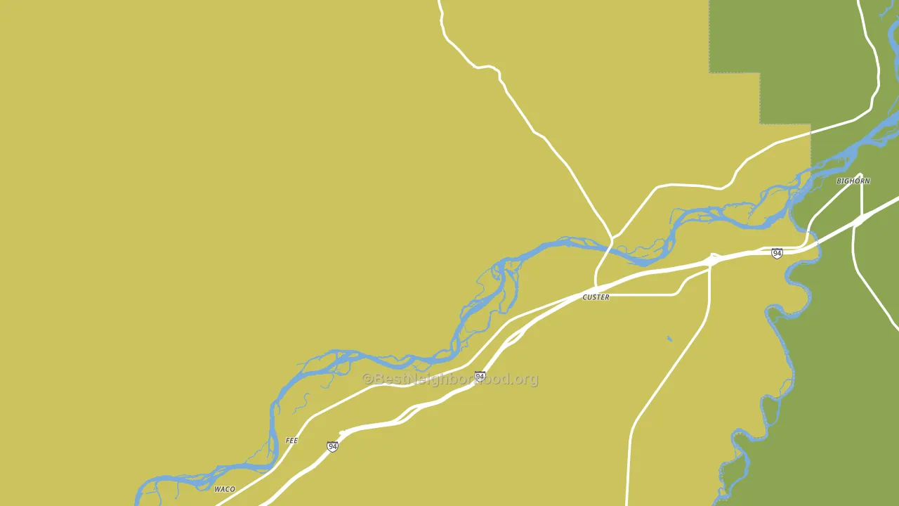 Custer, MT block-group voter-turnout map