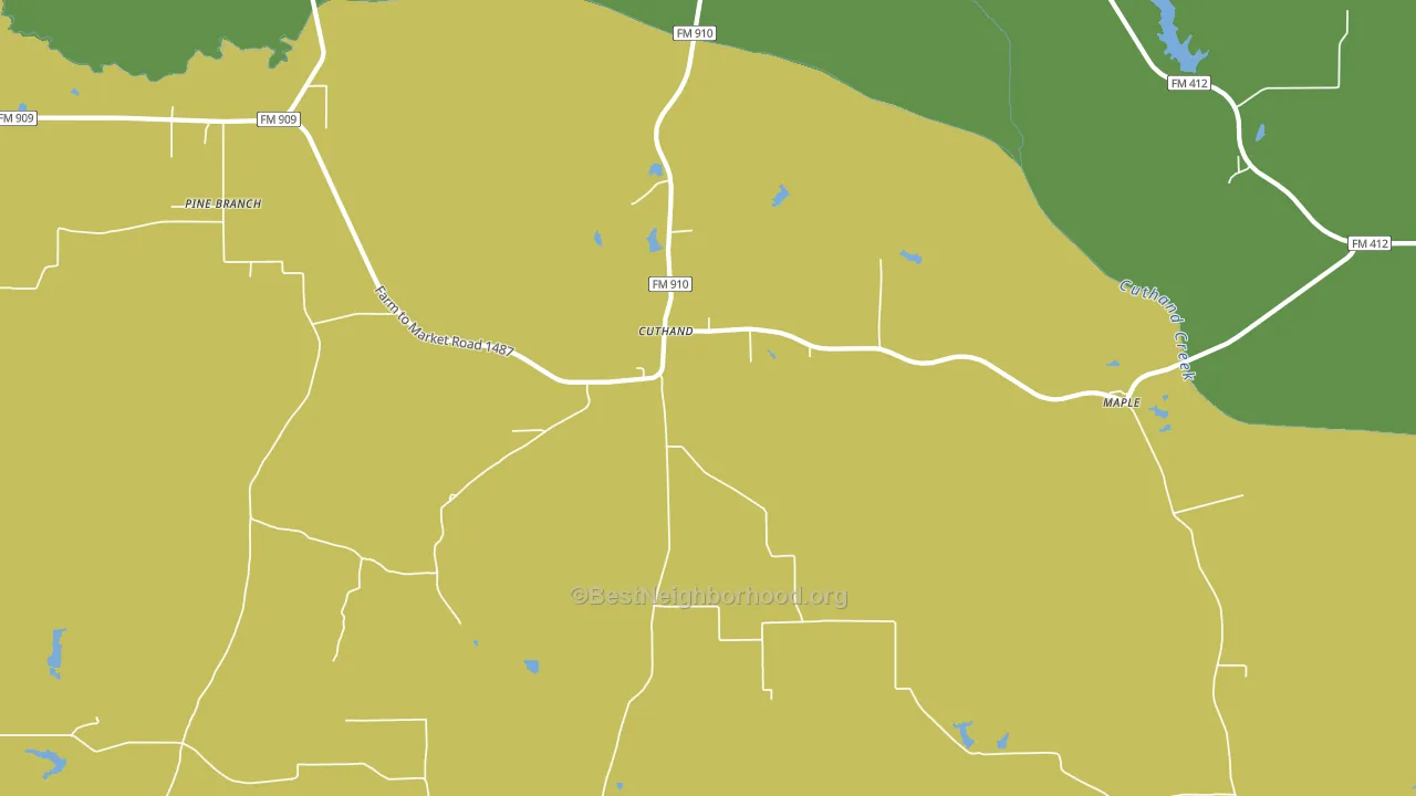 Cuthand, TX block-group voter-turnout map