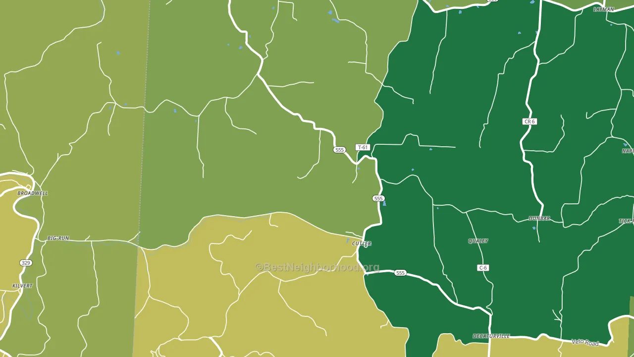 Cutler, OH block-group voter-turnout map