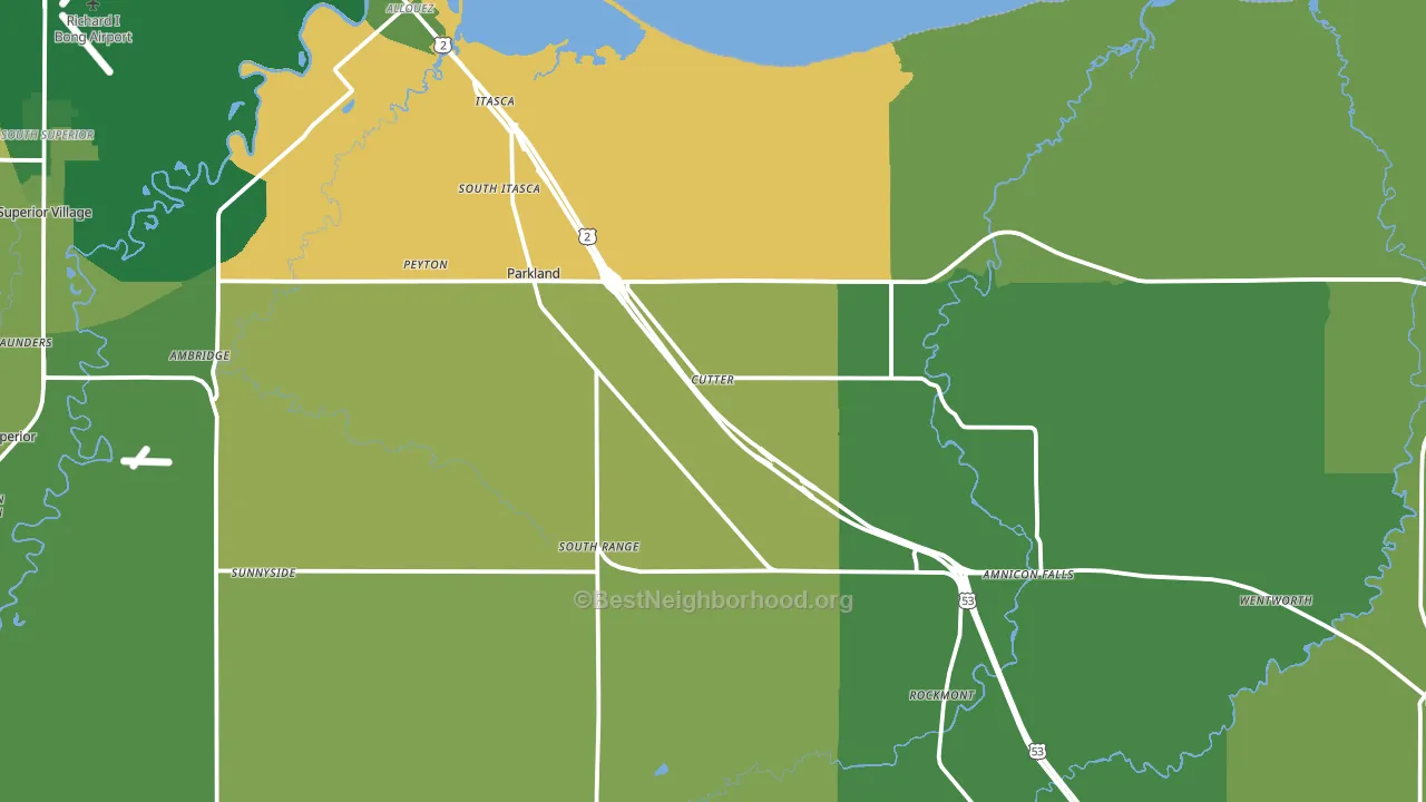 Cutter, WI block-group voter-turnout map