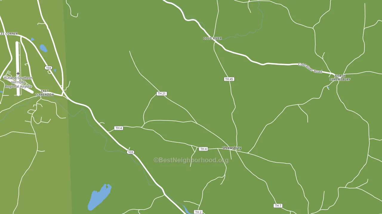 Cuttingsville, VT block-group voter-turnout map