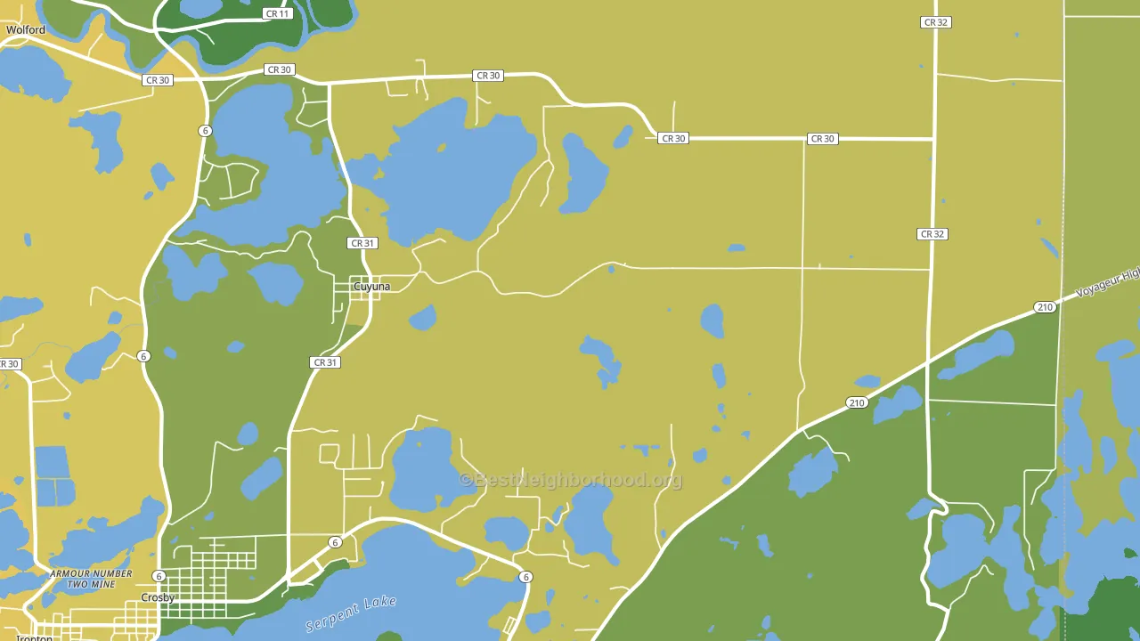 Cuyuna, MN block-group voter-turnout map
