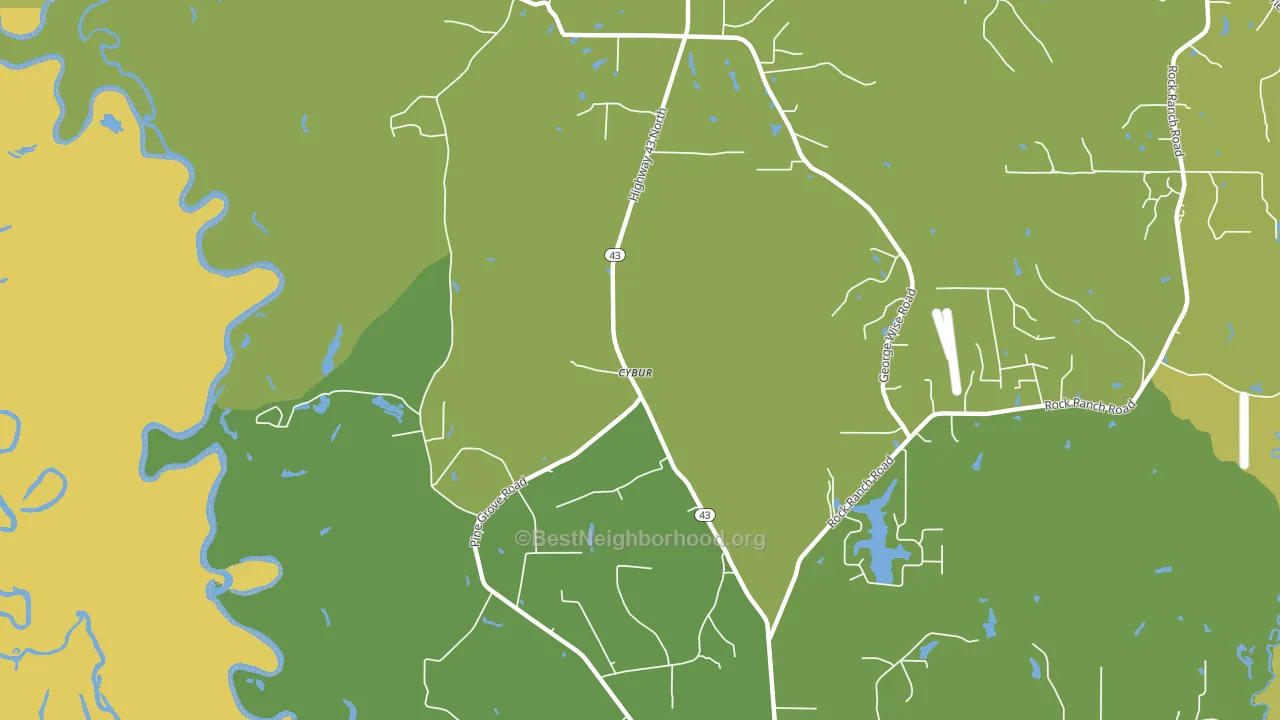 Cybur, MS block-group voter-turnout map