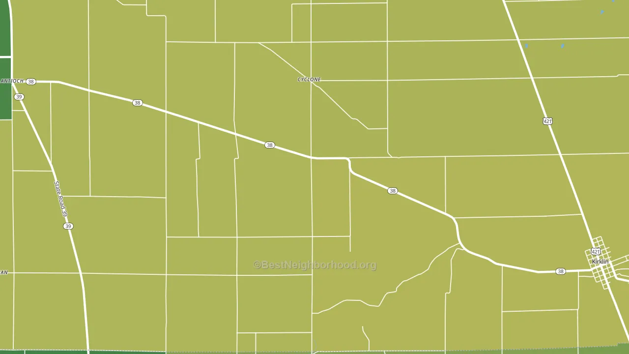 Cyclone, IN block-group voter-turnout map