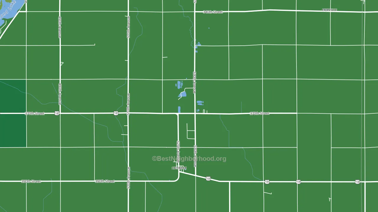 Cylinder, IA block-group voter-turnout map