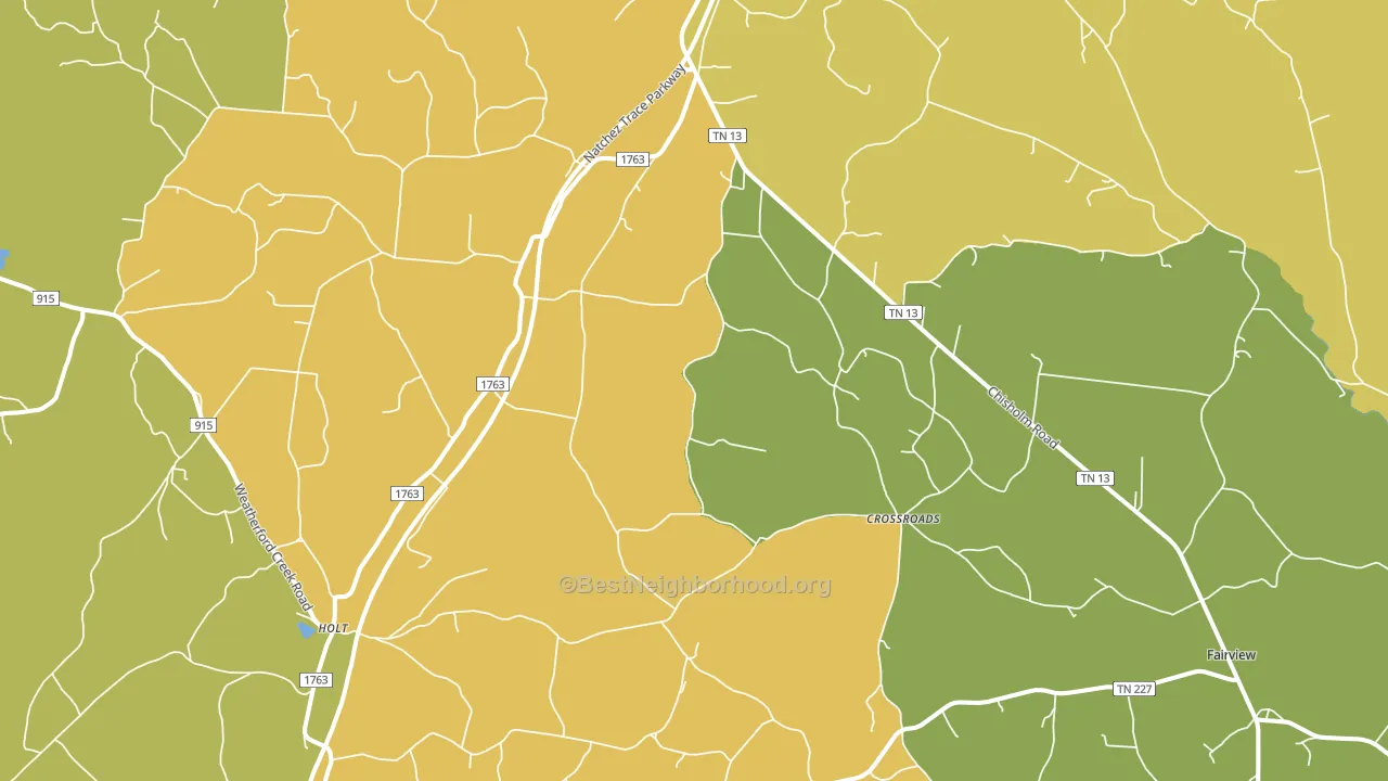 Cypress Inn, TN block-group voter-turnout map