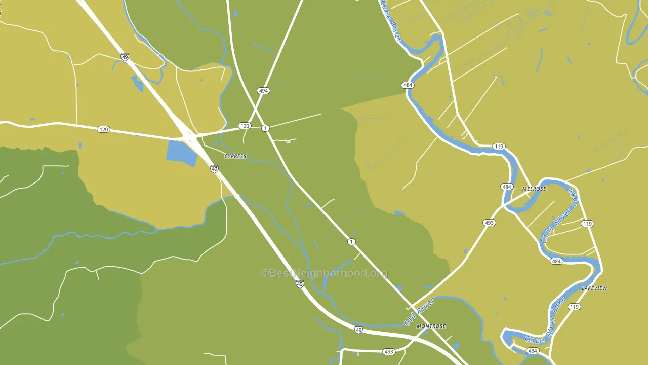 Cypress, LA block-group voter-turnout map