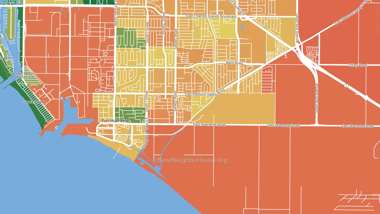 Cypress, Oxnard, CA block-group voter-turnout map