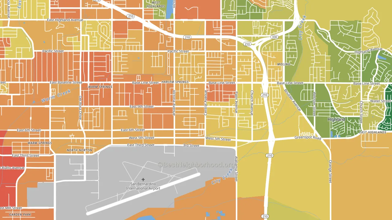 Cypress-Riverside, Highland, CA block-group voter-turnout map